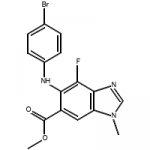 Structure of Methyl 5-((4-bromo-2-chlorophenyl)amino)-4-fluoro-1-methyl-1H-benzo[d]imidazole-6-carboxylate CAS 606144-02-9
