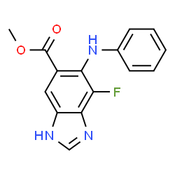 Structure of Methyl 7-fluoro-6-(phenylamino)-3H-benzo[d]imidazole-5-carboxylate CAS 606093-59-8