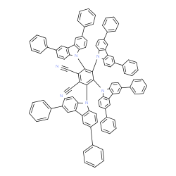 Structure of 3456 Tetrakis36 diphenyl 9H carbazol 9 ylphthalonitrile CAS 1469707 47 8 - 3,4,5,6-Tetrakis(3,6-diphenyl-9H-carbazol-9-yl)phthalonitrile CAS 1469707-47-8