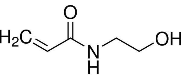 Structure of N 2 Hydroxyethylacrylamide CAS 7646 67 5 600x262 - N-(1,3-Dimethylbutylidene)-3-(triethoxysilyl)-1-propanamine CAS 116229-43-7
