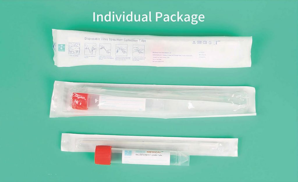 Disposable Virus Specimen Collection Tube 1 1024x626 - Disposable Virus Sampling Tube | VTM Kit | Viral Transport Medias, GMP Standard and FDA Approved