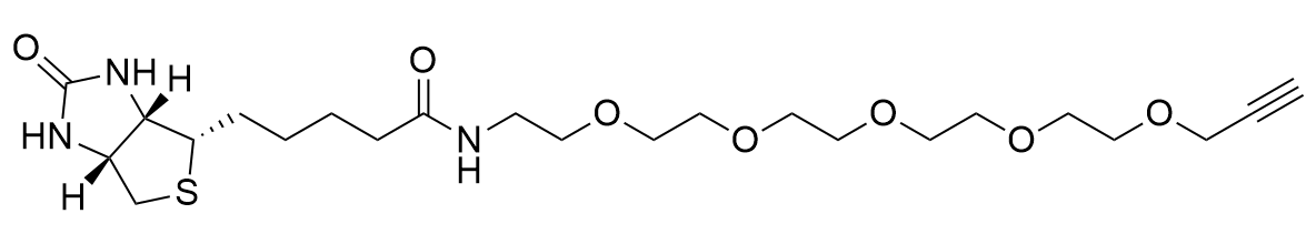 Structure of Biotin PEG5-Propargyl CAS 1309649-57-70