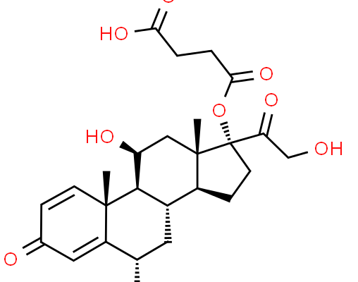 Structure of methylprednisolone 17 hemisuccinate CAS 77074 42 1 508x400 - methylprednisolone 17-hemisuccinate CAS 77074-42-1
