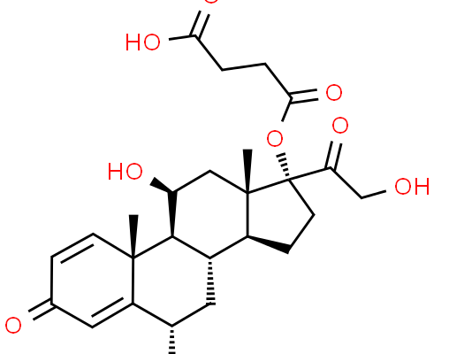 methylprednisolone 17-hemisuccinate CAS 77074-42-1 Structure of methylprednisolone 17 hemisuccinate CAS 77074 42 1 508x400 - methylprednisolone 17-hemisuccinate CAS 77074-42-1