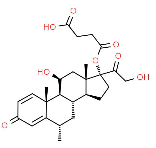 Structure of methylprednisolone 17 hemisuccinate CAS 77074 42 1 - HOME