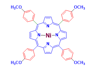 Structure of 5,10,15,20-tetrakis-(2,6-dichlorophenyl)-porphyrin-Ni(II) CAS WENA-0213