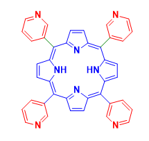 Structure of meso Tetra3 pyridylporphine CAS 40882 83 5 - 4,4',4'',4'''-(1,4-Phenylenebis(azanetriyl))tetrabenzaldehyde CAS 854938-59-3