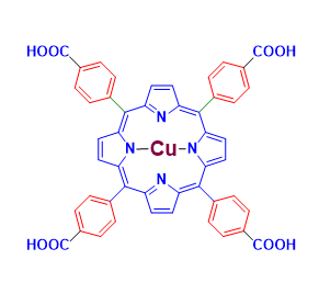 Structure of meso Tetra4 carboxyphenylporphine CuII CAS 41699 93 8 - 4,4',4'',4'''-(1,4-Phenylenebis(azanetriyl))tetrabenzaldehyde CAS 854938-59-3