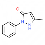 Structure of 3-Methyl-1-phenyl-2-pyrazoline-5-one CAS 19735-89-8