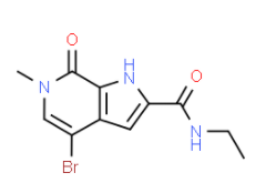 Structure of 4-bromo-N-ethyl-6,7-dihydro-6-methyl-7-oxo-1H-Pyrrolo[2,3-c]pyridine-2-carboxamide CAS 1628864-79-8