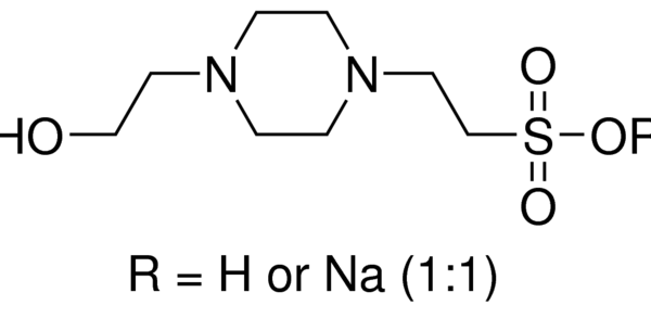 Structure of HEPES hemisodium salt CAS 103404 87 1 600x293 - 4-Methylvalerophenone CAS 1671-77-8