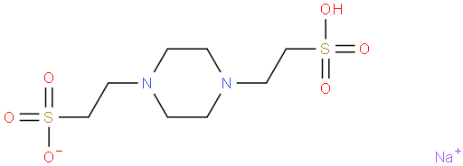 Structure of PIPES monosodium salt CAS 10010-67-0