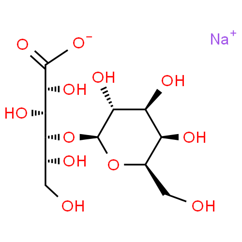 Structure of Sodium lactobionate CAS 27297-39-8