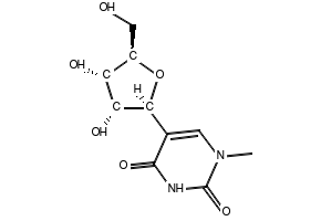 Structure of 1 methylpseudouridine CAS 13860 38 3 - 1-methylpseudouridine CAS 13860-38-3