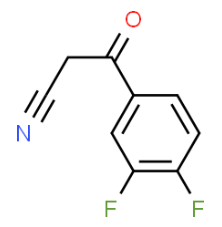 Structure of 3,4-Difluorobenzoylacetonitrile CAS 71682-97-8