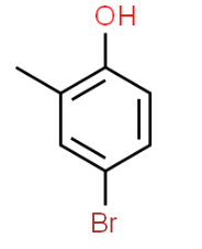 Structure of 4-Bromo-2-methylphenol CAS 2362-12-1