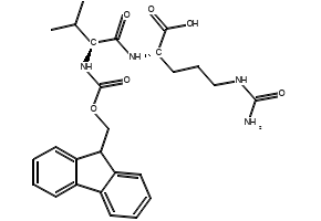 Structure of Fmoc Val Cit OH CAS 159858 21 6 - Iscotrizinol CAS 154702-15-5