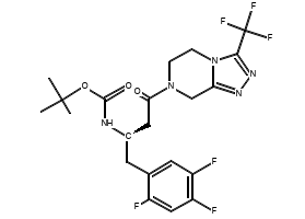 Structure of N-[(1R)-3-[5,6-Dihydro-3-(trifluoromethyl)-1,2,4-triazolo[4,3-a]pyrazin-7(8H)-yl]-3-oxo-1-[(2,4,5-trifluorophenyl)methyl]propyl]carbamic Acid 1,1-Dimethylethyl Ester CAS 486460-23-5