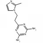 Structure of 2,4-Diamino-6-[2-(2-methyl-1-imidazolyl)ethyl]-1,3,5-triazine CAS 38668-46-1