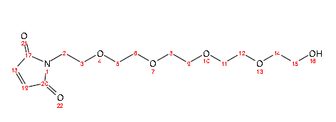 Structure of Mal PEG5 OH CAS 153758 87 3 - Mal-PEG5-OH CAS 153758-87-3
