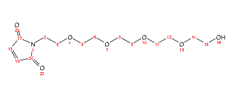 Structure of Mal PEG5 OH CAS 153758 87 3 - AC-PEG-NHS CAS 139729-28-5560