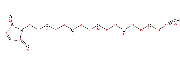 Mal-PEG5-Propargyl CAS 2514947-01-2 Structure of Mal PEG5 Propargyl CAS 2514947 01 2 600x196 - Mal-PEG5-Propargyl CAS 2514947-01-2