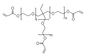 Structure of TMPEO3TA CAS 28961 43 5 - ODB-1 CAS 29512-49-0