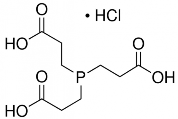 Structure of Tris carboxyethyl phosphine hydrochloride TCEP CAS 51805 45 9 600x400 - Bis(tert-butyldicylcohexylphosphine)dichloropalladium(II) CAS 104889-13-6