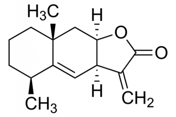 Structure of Alantolactone CAS 546 43 0 600x400 - vinyl chloride-co-vinylidene chloride CAS 9011-06-7