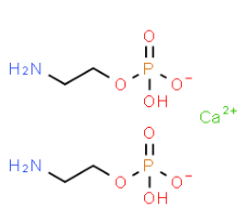 Structure of Calcium bis2 aminoethyl hydrogen phosphate CAS 18672 70 3 - Xanthan gum CAS 11138-66-2