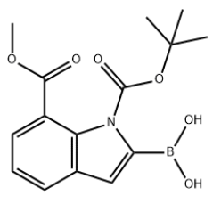 1H-Indole-1,7-dicarboxylic acid, 2-borono-, 1-(1,1-dimethylethyl) 7-methyl ester CAS 953411-05-7 953411 05 7 - 1H-Indole-1,7-dicarboxylic acid, 2-borono-, 1-(1,1-dimethylethyl) 7-methyl ester CAS 953411-05-7