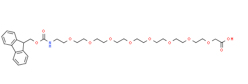 Structure of Fmoc NH PEG8 CH2COOH CAS 868594 52 9 - HOME