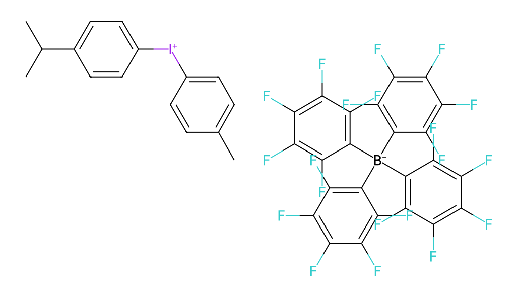 Structure of 4-Isopropyl-4'-methyldiphenyliodonium Tetrakis(pentafluorophenyl)borate CAS 178233-72-2
