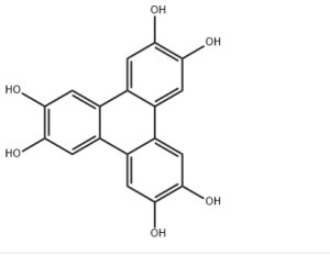 structure of 23671011 Triphenylenehexol CAS 4877 80 9 - 2,3,8,9,14,15-hexa(4-formylphenyl)diquinoxalino[2,3-a:2′,3′-c]phenazine CAS 2307218-00-2