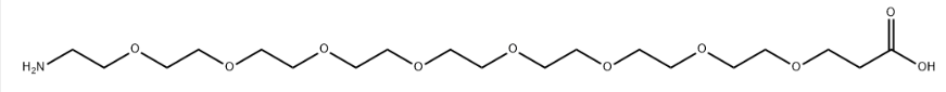 Structure of Amino PEG8 acid CAS 756526 04 2 - HOME