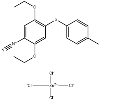 structure of 25 Diethoxy 4 4 methylphenylthio benzenediazonium tetrachlorozincate CAS 38656 51 8 - 2,5-Diethoxy-4-[(4-methylphenyl)thio]-benzenediazonium tetrachlorozincate CAS 38656-51-8