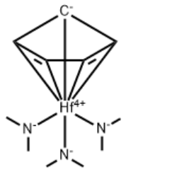 Structure of Cyclopentadienyl Trisdimethylamino Hafnium CAS 941596 80 1 - TFEC CAS 1513-87-7