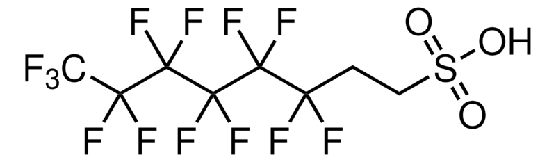 Structure of 1H,1H,2H,2H-Perfluorooctanesulfonic acid CAS 27619-97-2