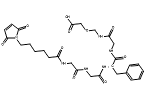 Structure of MC-Gly-Gly-Phe-Gly-NH-CH2-O-CH2COOH CAS 1599440-25-1