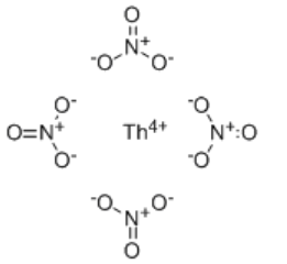 Structure of THORIUM NITRATE HYDRATE CAS 13823-29-5