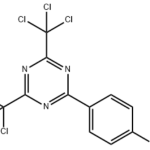 Structure of 2-(4-Methoxyphenyl)-4,6-bis(trichloromethyl)-1,3,5-triazine CAS 3584-23-4