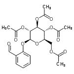 Structure of 2′-Formylphenyl 2,3,4,6-tetra-o-acetyl-beta-D-glucopyranoside <span class="caps">CAS</span> 14581-83-0 Structure of 2'-Formylphenyl 2,3,4,6-tetra-o-acetyl-beta-D-glucopyranoside CAS 14581-83-0