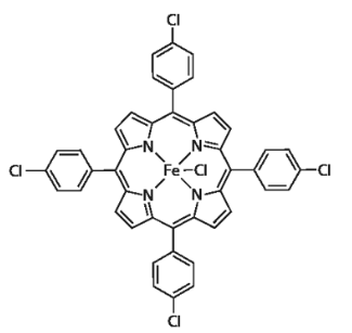 Structure of meso-Tetrakis(4-chlorophenyl)porphyrin-Fe(<span class="caps">III</span>)chloride <span class="caps">CAS</span> 36965-70-5 Structure of meso-Tetrakis(4-chlorophenyl)porphyrin-Fe(III)chloride CAS 36965-70-5