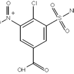 Structure of 4-Chloro-3-nitro-5-sulfamoylbenzoic Acid CAS 22892-96-2
