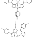 Structure of Iron(III)meso-tetrakis(4-chlorophenyl)porphine-μ-oxodimer CAS 37191-15-4