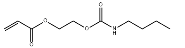 Structure of 2-[[(butylamino)carbonyl]oxy]ethyl acrylate CAS 63225-53-6