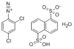 Structure of 2,4-Dichlorobenzenediazonium 1,5-naphthalenedisulfonate hydrate CAS 123333-91-5