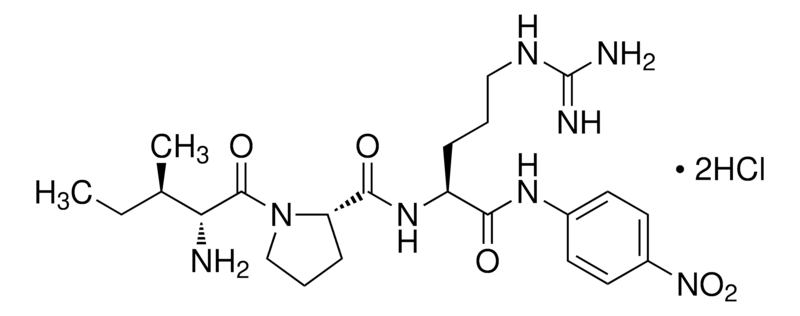 Structure of H-D-Ile-Pro-Arg-pNA Dihydrochloride CAS 96323-41-0