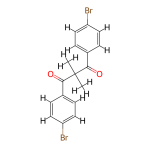 Structure of 2,2-dimethyl-1,3-bis(4-bromophenyl)propane-1,3-dione CAS 155886-75-2