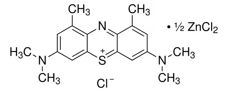 Structure of 1,9-Dimethyl-Methylene Blue zinc chloride double salt CAS 931418-92-7